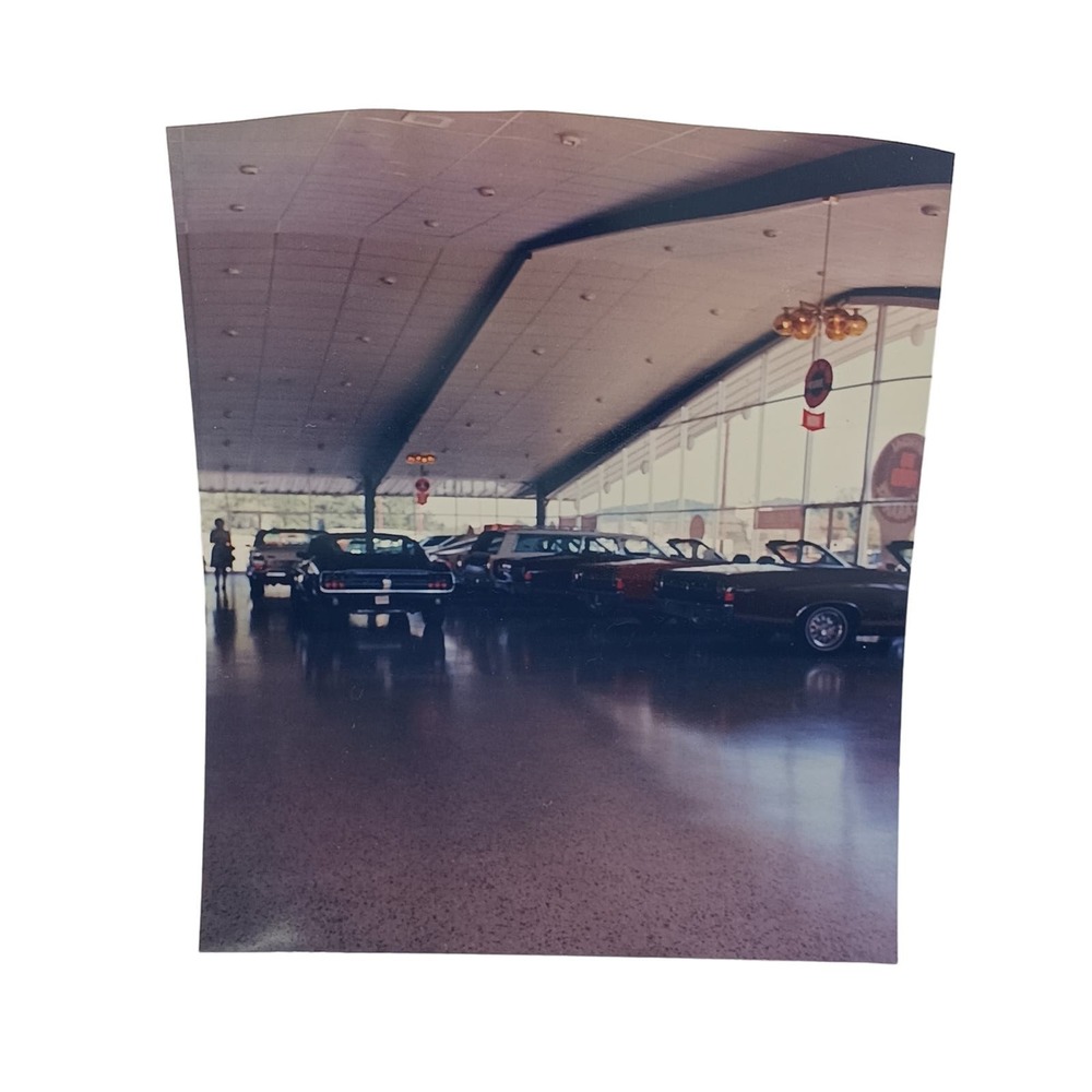 Vintage 1960s Photo Ford Dealership Showroom Mustang Convertible Station Wagon